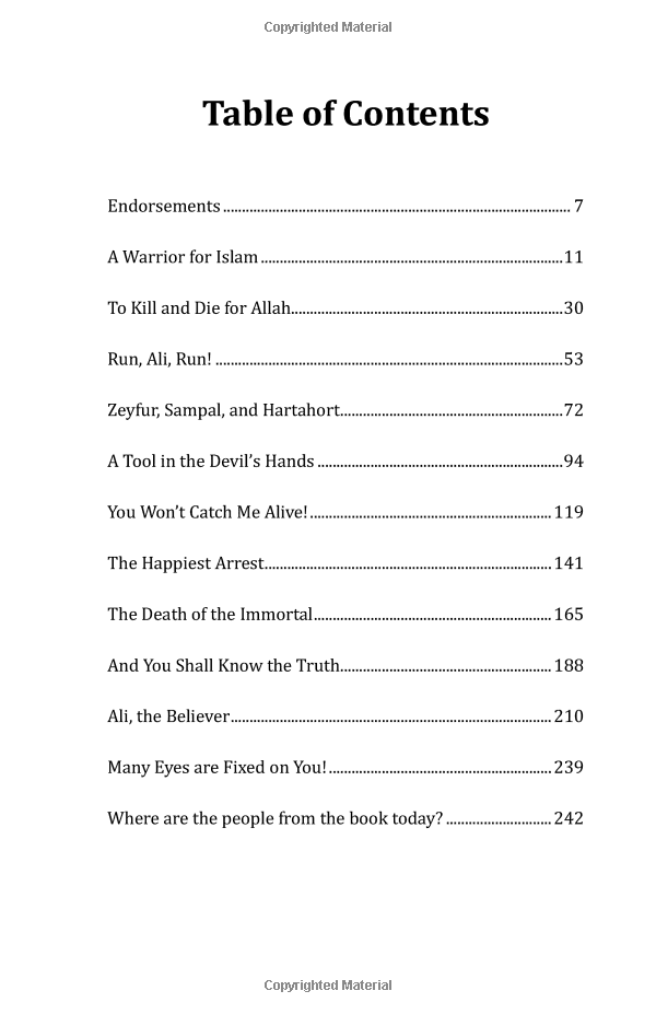 Ali the Immortal - Table of Contents